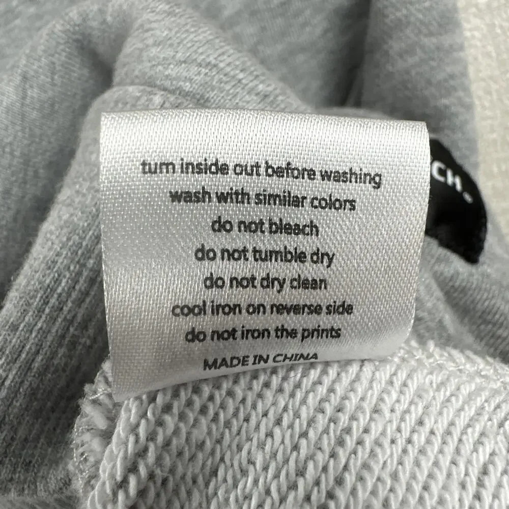 Rob the Rich Collection Men XL Gray Hooded Drawstring Pocket Pullover Sweatshirt